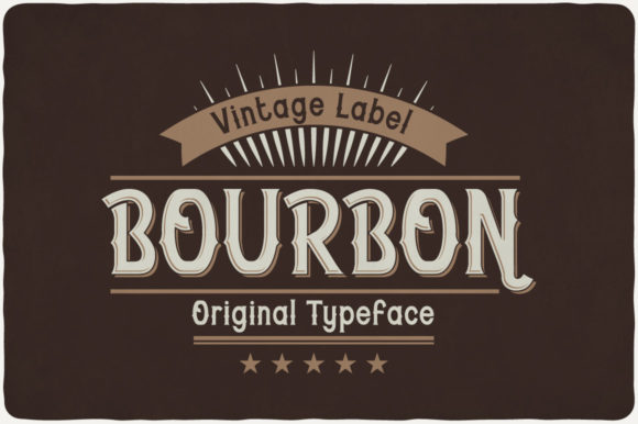 Bourbon Font: A Vintage Display Typeface for Creative Makers