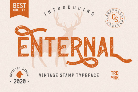 Enternal: A Vintage Display Font for Creative Makers