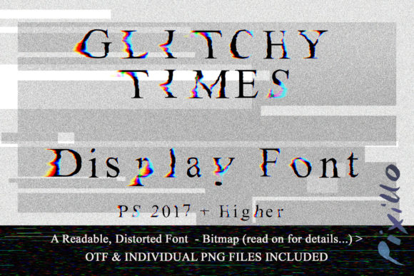 Glitchy Times Font for Creative Product Makers