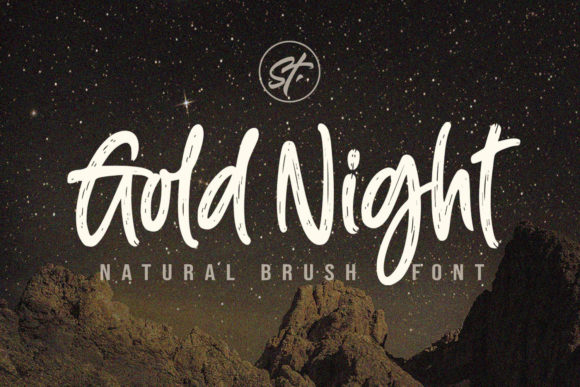 Gold Night Font: A Brushed Display Typeface for Editorial Elegance