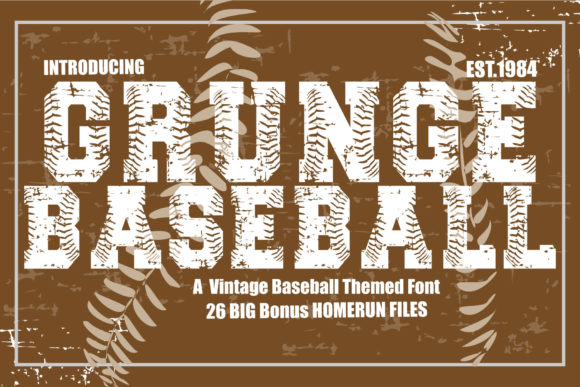 Grunge Baseball Font for Bold Branding and Display