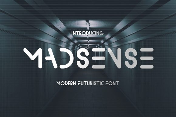 Madsense Display Font for Futuristic Campaign Design