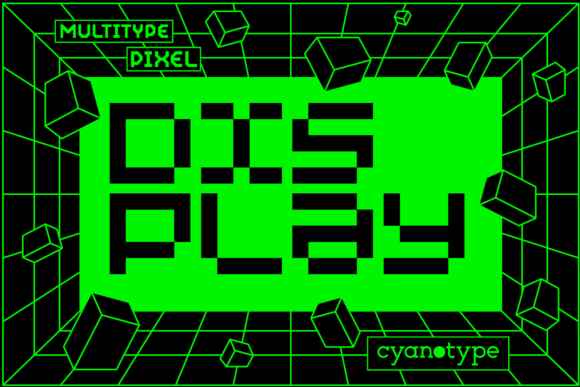 MultiType Pixel Display Font: A Trendy Typeface for Crafters