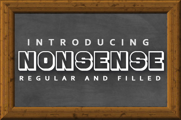 Nonsense Display Font for Creative Makers and Designers
