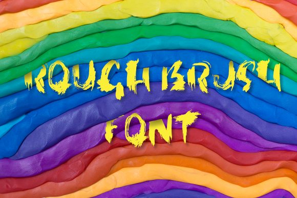 Rough Brush: A Bold Display Font for Creative Projects